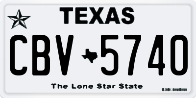 TX license plate CBV5740