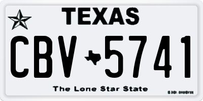 TX license plate CBV5741