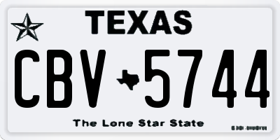 TX license plate CBV5744
