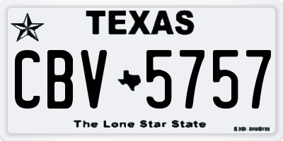 TX license plate CBV5757