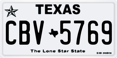 TX license plate CBV5769