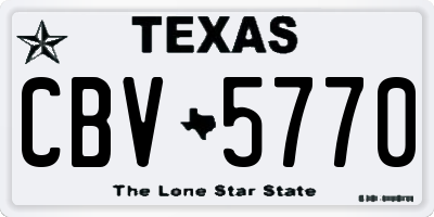 TX license plate CBV5770