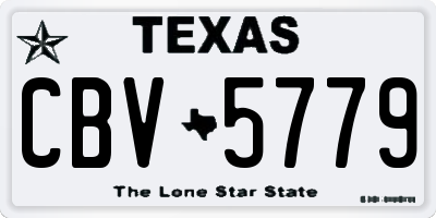 TX license plate CBV5779