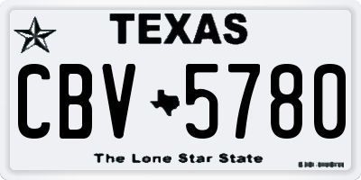 TX license plate CBV5780