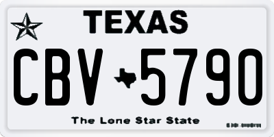 TX license plate CBV5790