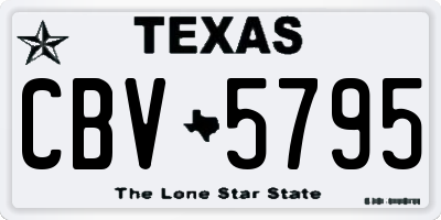 TX license plate CBV5795