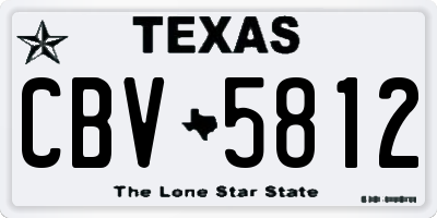 TX license plate CBV5812