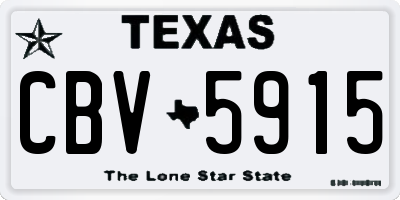 TX license plate CBV5915