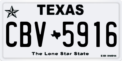 TX license plate CBV5916