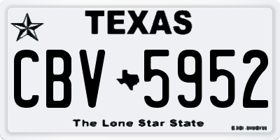 TX license plate CBV5952