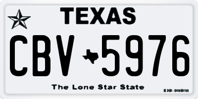 TX license plate CBV5976
