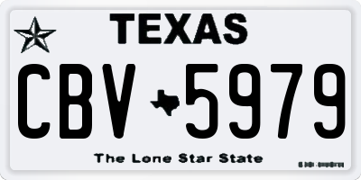 TX license plate CBV5979