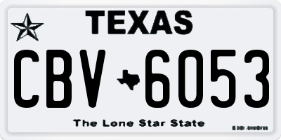 TX license plate CBV6053