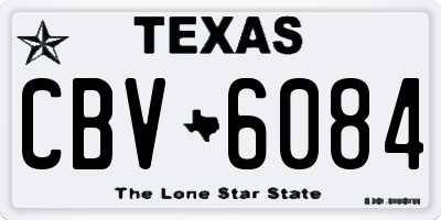 TX license plate CBV6084