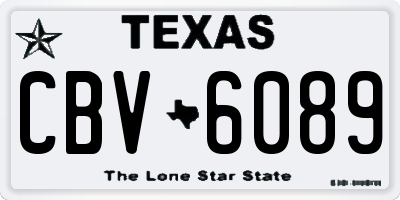 TX license plate CBV6089