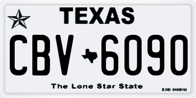 TX license plate CBV6090
