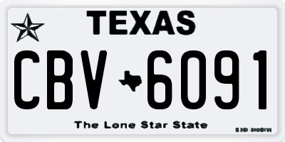 TX license plate CBV6091