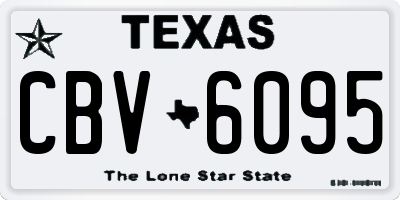 TX license plate CBV6095