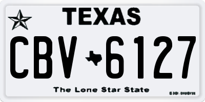 TX license plate CBV6127