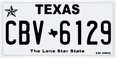 TX license plate CBV6129