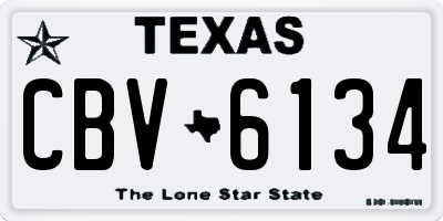 TX license plate CBV6134