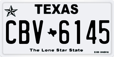 TX license plate CBV6145