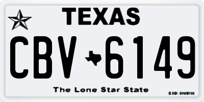 TX license plate CBV6149