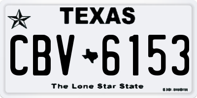 TX license plate CBV6153