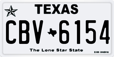 TX license plate CBV6154