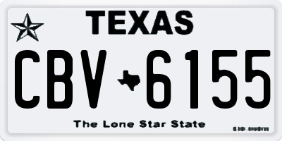 TX license plate CBV6155