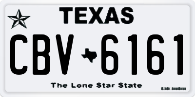 TX license plate CBV6161