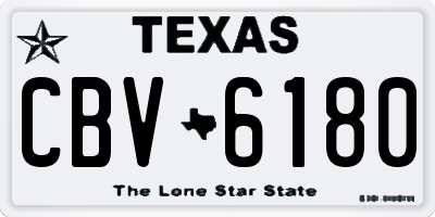 TX license plate CBV6180
