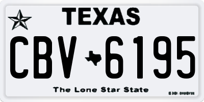 TX license plate CBV6195