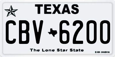 TX license plate CBV6200