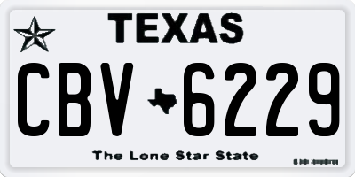 TX license plate CBV6229