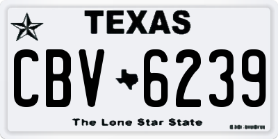 TX license plate CBV6239
