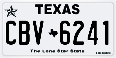 TX license plate CBV6241