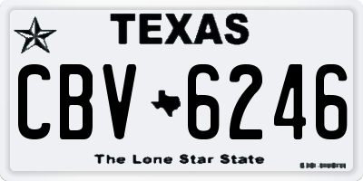 TX license plate CBV6246