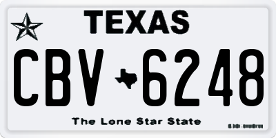 TX license plate CBV6248