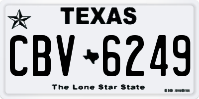 TX license plate CBV6249