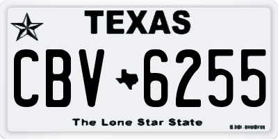 TX license plate CBV6255