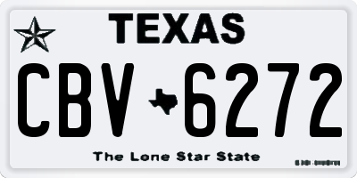 TX license plate CBV6272