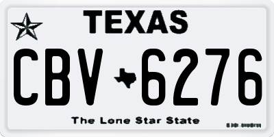 TX license plate CBV6276