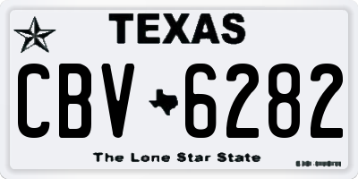 TX license plate CBV6282