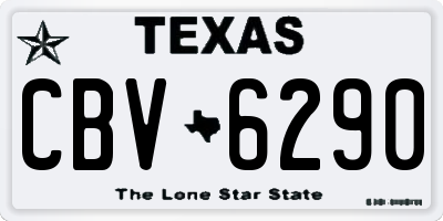 TX license plate CBV6290