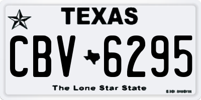 TX license plate CBV6295