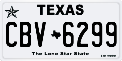 TX license plate CBV6299