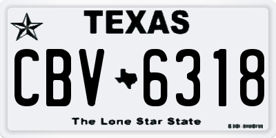 TX license plate CBV6318