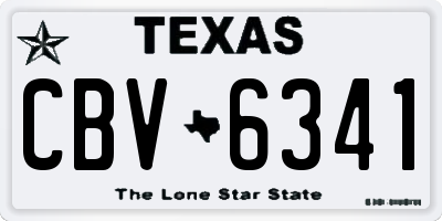 TX license plate CBV6341