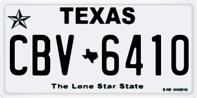 TX license plate CBV6410